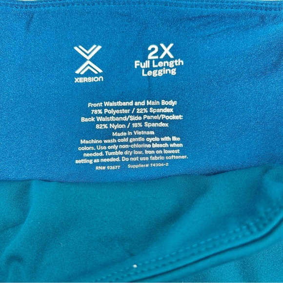 Xersion Women's Plus Size Full Length High Rise Quick Dry Legging Size 1X 2X - Picture 7 of 8